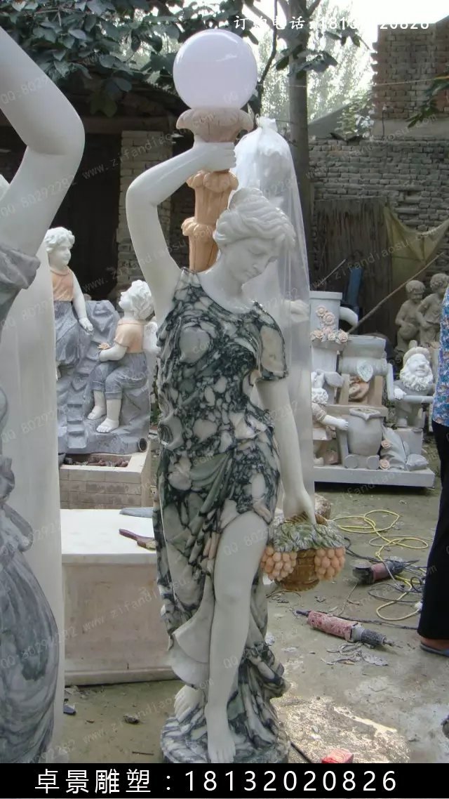 侍女石雕,侍女石燈 (2)