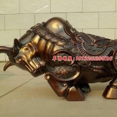 開荒牛銅雕，廣場(chǎng)招財(cái)牛銅雕
