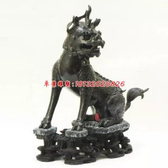 麒麟石雕，黑石麒麟雕塑