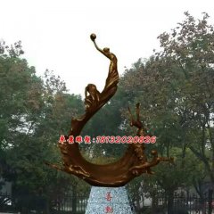 善動銅雕，廣場景觀銅雕