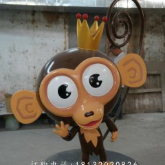 大嘴猴卡通雕塑，卡通大嘴猴雕塑