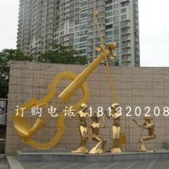 廣場(chǎng)音樂人物雕塑，黃銅人物雕塑