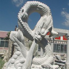 景觀石雕龍，大理石龍雕塑