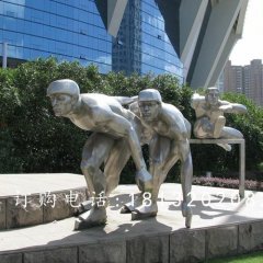 玻璃鋼滑冰雕塑，玻璃鋼運動雕塑