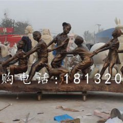拔蘿卜銅雕，公園小品銅雕