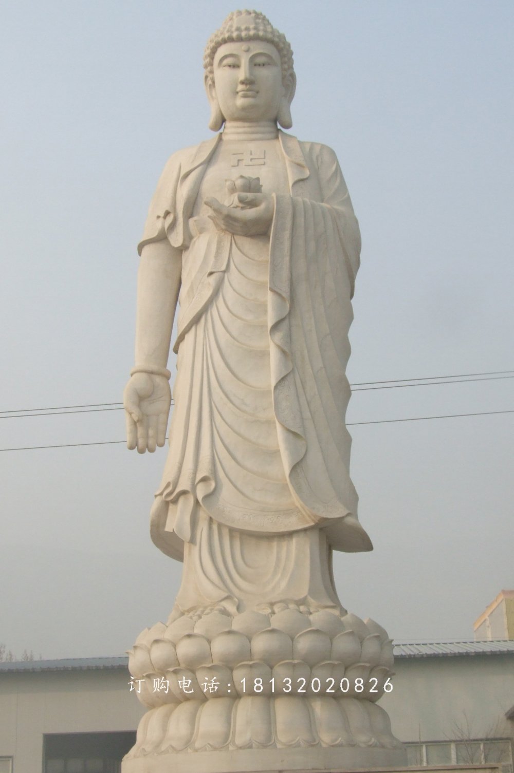 立式如來石雕，石雕佛像