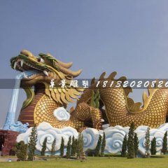 噴水龍雕塑，玻璃鋼龍雕塑
