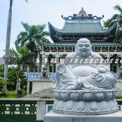 坐式彌勒佛雕塑，大理石佛像雕塑