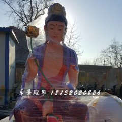 彩繪普賢菩薩雕塑，玻璃鋼佛像雕塑