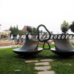 孔融讓梨銅雕，景觀銅雕