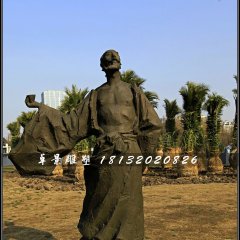 劉伶醉酒銅雕，古代人物銅雕