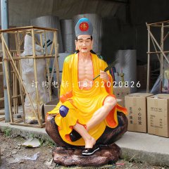 濟(jì)公雕塑，玻璃鋼濟(jì)公