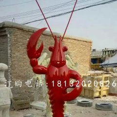 玻璃鋼飯店門(mén)口雕塑，大蝦雕塑