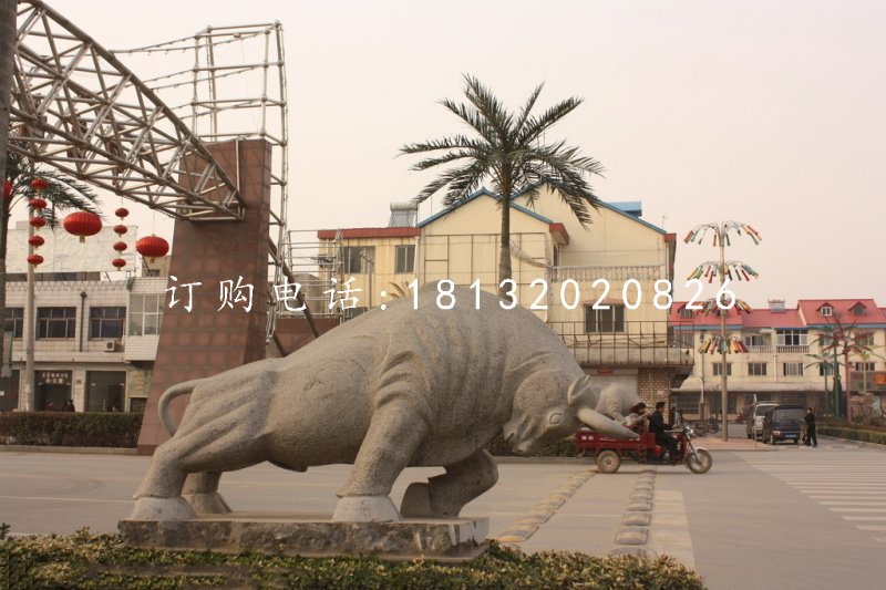 拓荒牛石雕,大理石動物