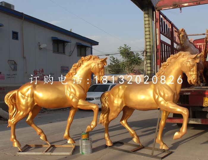 玻璃鋼仿銅馬,玻璃鋼動物雕塑