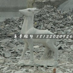 小鹿石雕，青石小鹿石雕