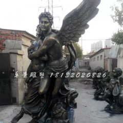 西方愛神雕塑，玻璃鋼仿銅人物雕塑