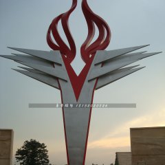 不銹鋼火炬雕塑，廣場不銹鋼雕塑