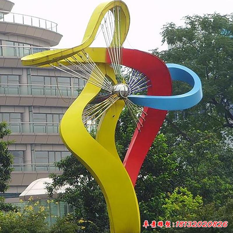 不銹鋼風車創意園林雕塑